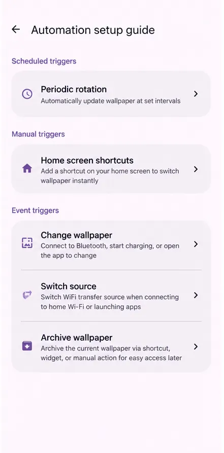 MiraFolio Android automation setup guide